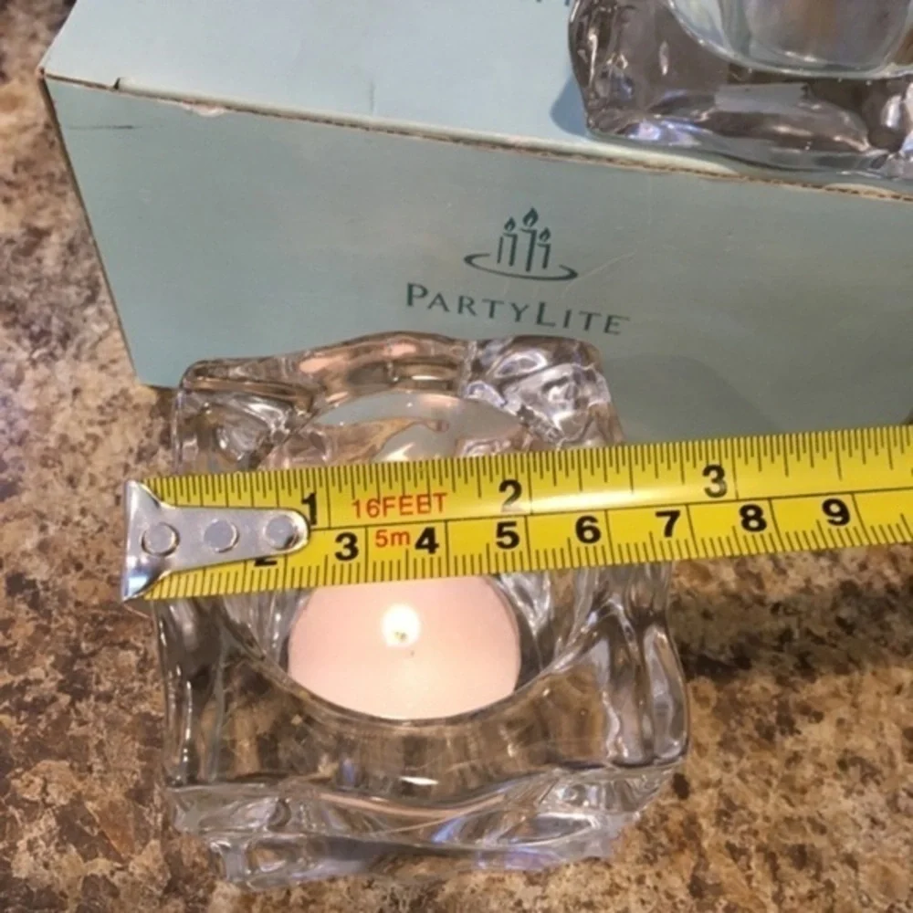 PartyLite Votive Holders Glacier Duo Tealight holders NIB - Picture 6 of 7